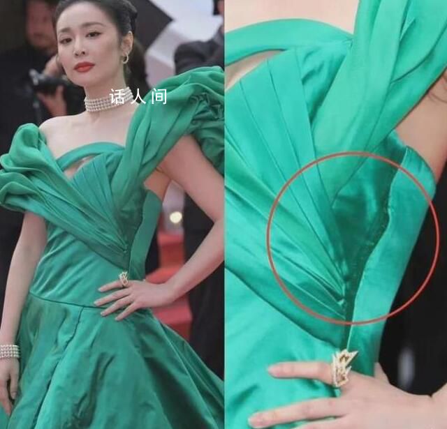 高葉禮服開線了 堪稱今年戛納紅毯大翻車事故