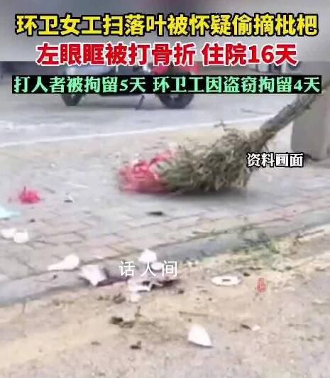 環衛工摘枇杷被打 警方回應