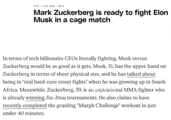 馬斯克發(fā)戰(zhàn)書 扎克伯格接受了