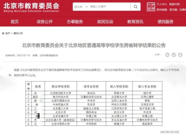 北大生轉學至武大:個人身體原因