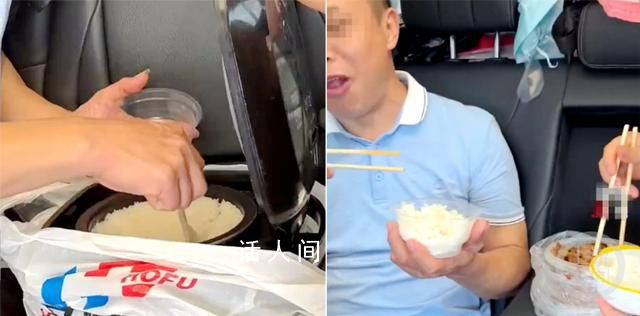 長假第一天高速上演“人在囧途” 擔心堵車餓肚子有人車上帶一鍋飯菜