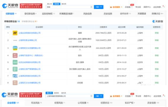 韓寒商業(yè)版圖 目前韓寒個人共關(guān)聯(lián)14家企業(yè)