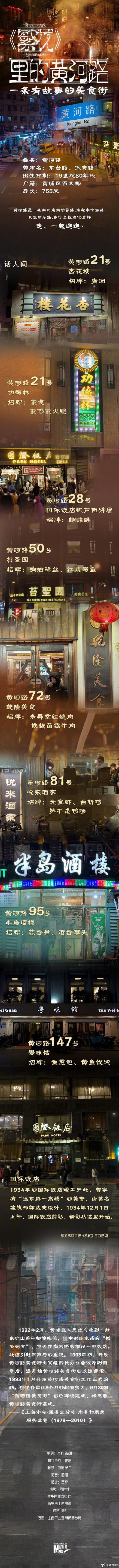 繁花里的黃河路是條美食街 步行全程約15分鐘