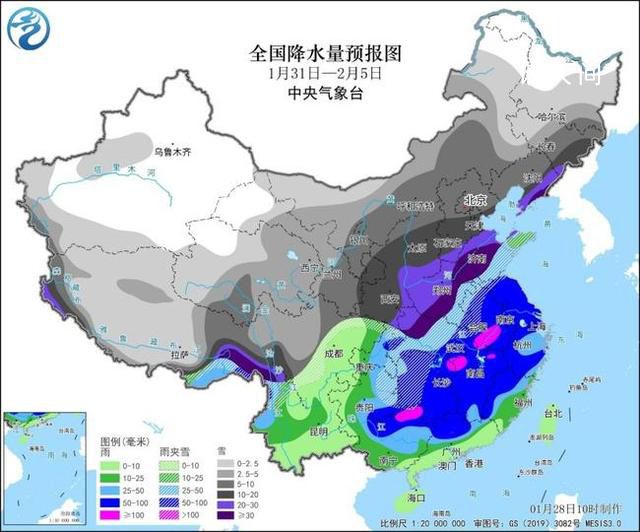 春節前大范圍持續性雨雪冰凍來襲 未來10天雨雪頻繁
