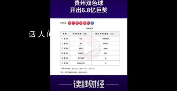 貴州開出雙色球6.8億巨獎創最高紀錄 本期一等獎開出136注